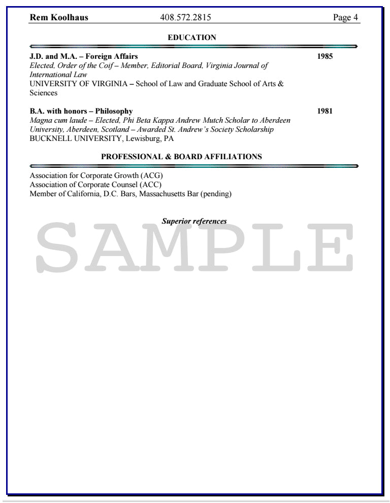 Essentials Resume Package